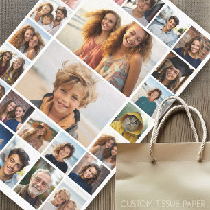 Create a Custom Photo Collage - 25 Photos Tissue Paper