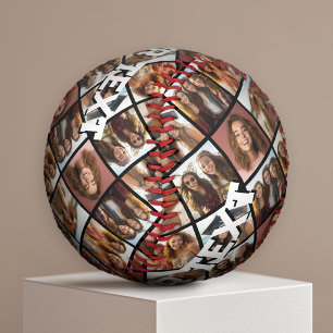 Create a Custom Photo Collage - 6 Photos - Text Baseball