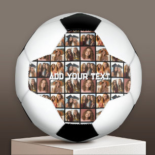Create a Custom Photo Collage - 6 Photos - Text Football