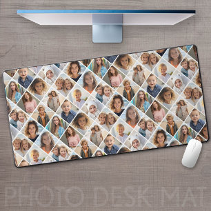 Create a Custom Photo Collage with 12 Photos Desk Mat
