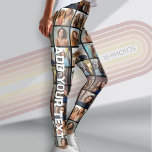 Create a Custom Photo Collage with 18 Photos Leggings<br><div class="desc">Use your favourite photo or pictures to make a fun keepsake to share with friends. This photo grid uses 18 photos and includes a place to add your name on one leg. A funky,  statement piece that makes a great gift!</div>