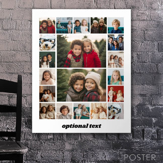 Create a Custom Photo Collage with 20 Photos Poster