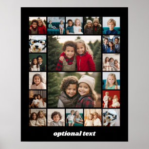 Create a Custom Photo Collage with 20 Photos Poster