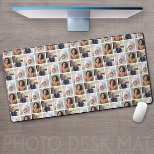 Create a Custom Photo Collage with 3 Photos Desk Mat