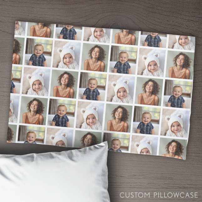 Create a Custom Photo Collage with 3 Photos Pillowcase (Custom Pillowcase with Photo Collage)