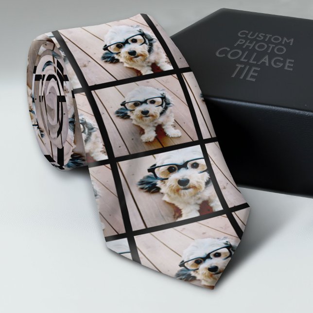 Create a Custom Photo Collage with 3 Photos Tie (Custom Photo Collage Tie - Create Your Own Look)