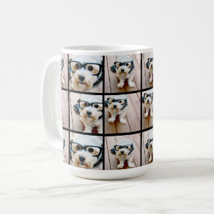Create a Custom Photo Collage with 4 Photos Coffee Mug