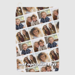 Create a Custom Photo Collage with 4 Photos Golf Towel