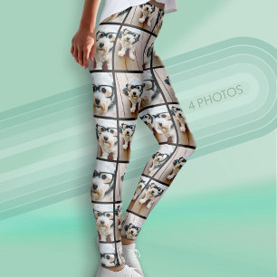 Create a Custom Photo Collage with 4 Photos Leggings
