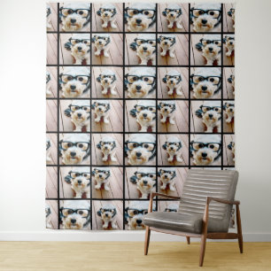 Create a Custom Photo Collage with 4 Photos Tapestry