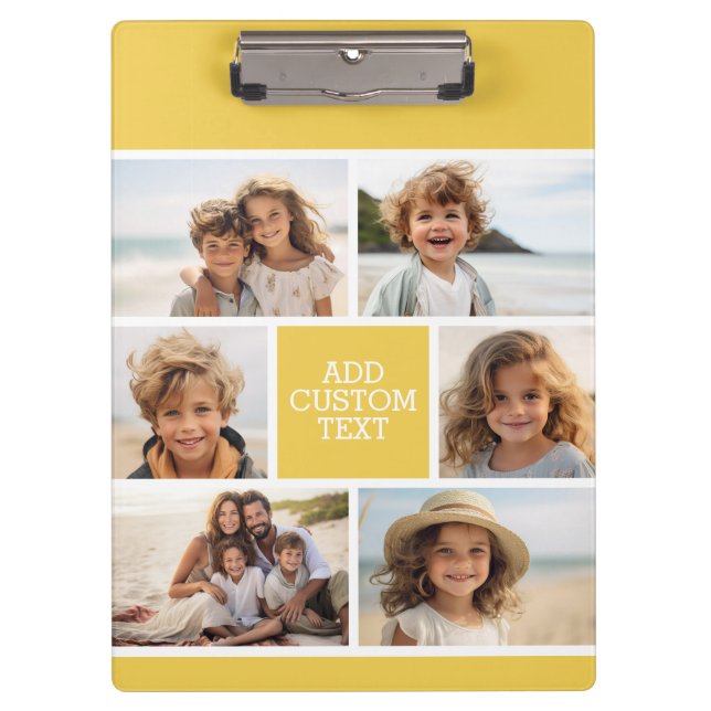 Create a Custom Photo Collage with 6 Photos Clipboard (Front)