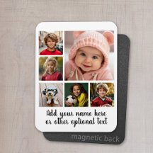 Create a Custom Photo Collage with 6 Photos Magnet