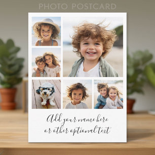 Create a Custom Photo Collage with 6 Photos Postcard
