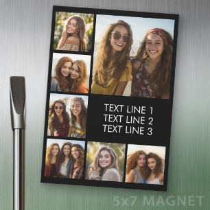 Create a Custom Photo Collage with 7 Photos Magnet