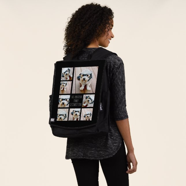 Create a Custom Photo Collage with 8 Photos Backpack (Worn)