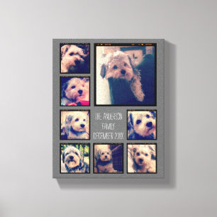 Create a Custom Photo Collage with 8 Photos Canvas Print