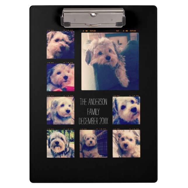 Create a Custom Photo Collage with 8 Photos Clipboard (Front)