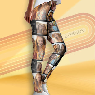Create a Custom Photo Collage with 8 Photos Leggings