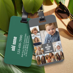 Create a Custom Photo Collage with 8 Photos Luggage Tag