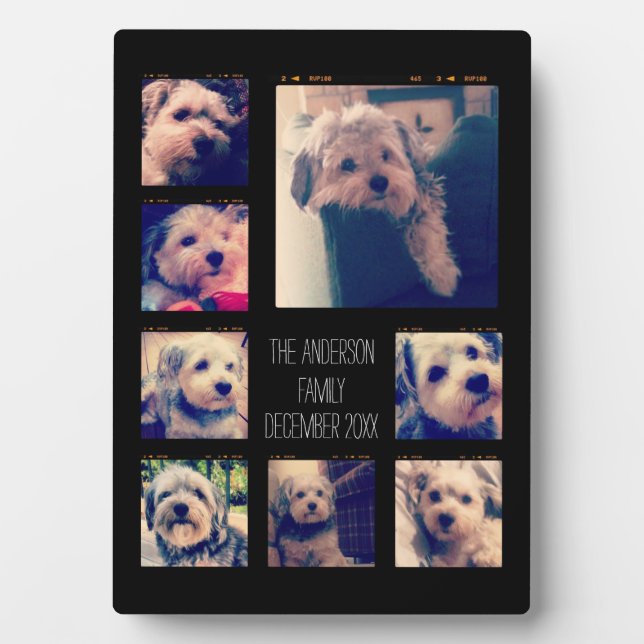 Create a Custom Photo Collage with 8 Photos Plaque (Front)