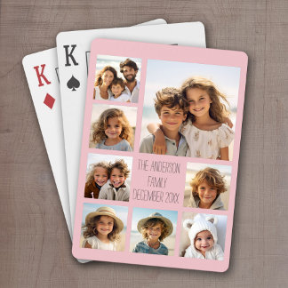 Create a Custom Photo Collage with 8 Photos Playing Cards