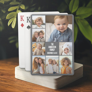 Create a Custom Photo Collage with 8 Photos Playing Cards