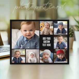 Create a Custom Photo Collage with 8 Photos Postcard