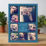 Create a Custom Photo Collage with 8 Photos Postcard<br><div class="desc">Use your favourite photo or pictures to make a fun keepsake to share with friends. A minimalist design with only snapshots and a text block.</div>