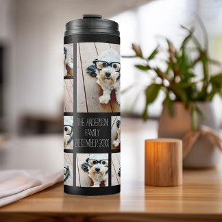 Create a Custom Photo Collage with 8 Photos Thermal Tumbler
