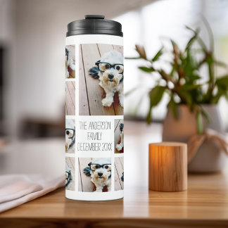 Create a Custom Photo Collage with 8 Photos Thermal Tumbler