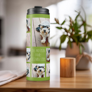Create a Custom Photo Collage with 8 Photos Thermal Tumbler