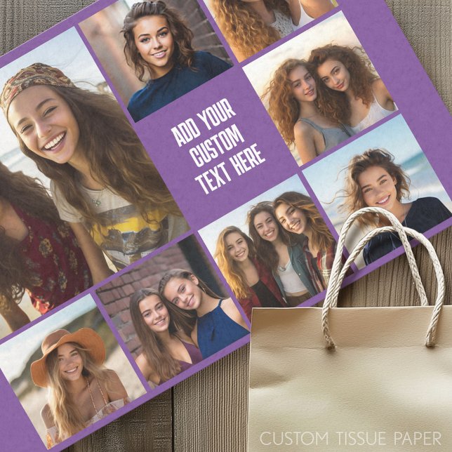 Create a Custom Photo Collage with 8 Photos Tissue Paper (Custom Photo Tissue Paper)