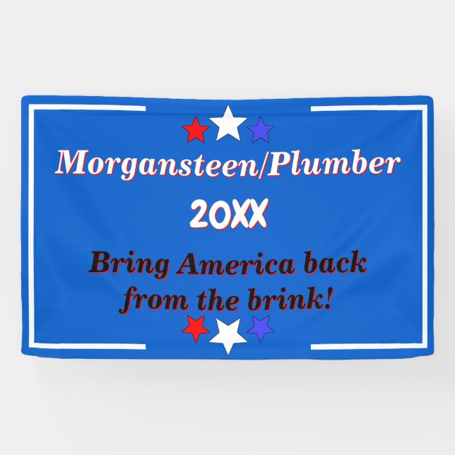 Create a Custom Political Candidate Campaign Banner (Horizontal)