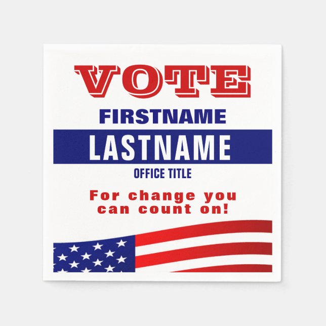 Create a Custom Political  Napkin (Front)