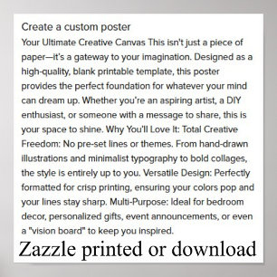 Create a custom poster