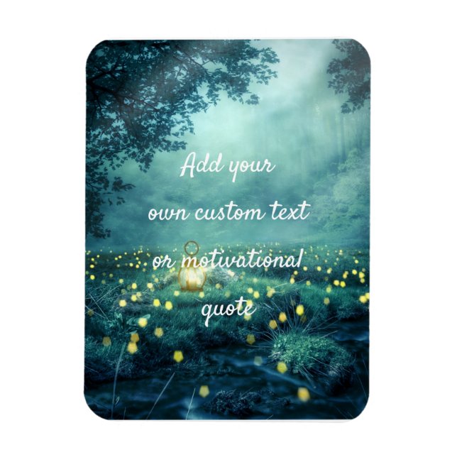 Create A Custom Quote - Glowworm Forest Magnet (Vertical)