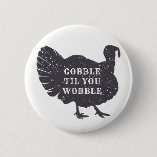 Create A Custom Text Turkey Thanksgiving 6 Cm Round Badge