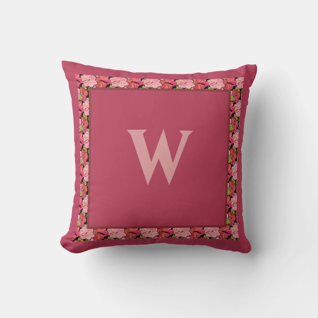 Create a Custom Throw Pillow with Hibiscus Border (Front)