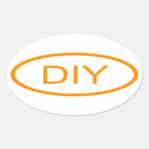 Create a Dark Orange Euro Style Oval Sticker