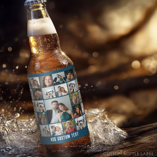 Create a Funky Photo Collage with 27 Photos Beer Bottle Label