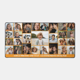 Create a Funky Photo Collage with 27 Photos Desk Mat