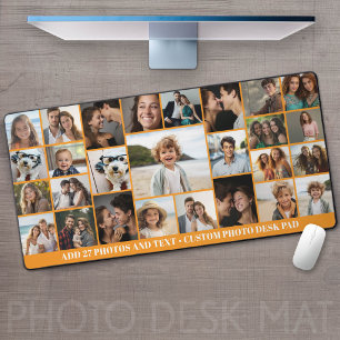 Create a Funky Photo Collage with 27 Photos Desk Mat