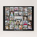 Create a Funky Photo Collage with 27 Photos Jigsaw Puzzle<br><div class="desc">Use your favourite photo or pictures to make a fun keepsake to share with friends. This modern grid prints diagonally across the front for a unique and eye catching display of your photos. The modern calligraphy script can be used to add a name or event.</div>