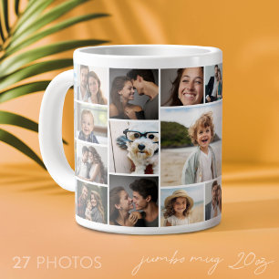 Create a Funky Photo Collage with 27 Photos Large Coffee Mug