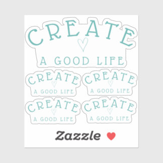 Create a Good Life Set of 5 Teal