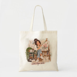 Create a Happier World Artist Tote Bag