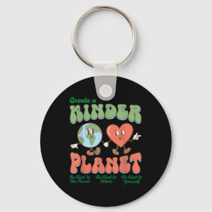 Create A Kinder Planet Be Kind Aesthetic Earth Day Key Ring