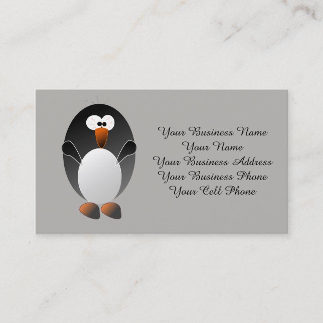 Create a Linux Penguin Business Card (Front)