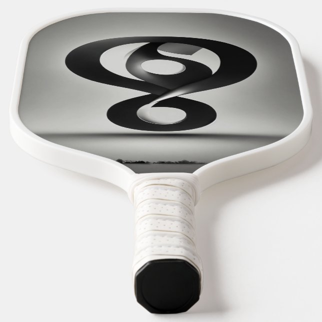 Create a logo using a question mark that represent pickleball paddle (Laydown)