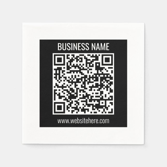 Create a Modern QR code Instantly  Napkin (Front)